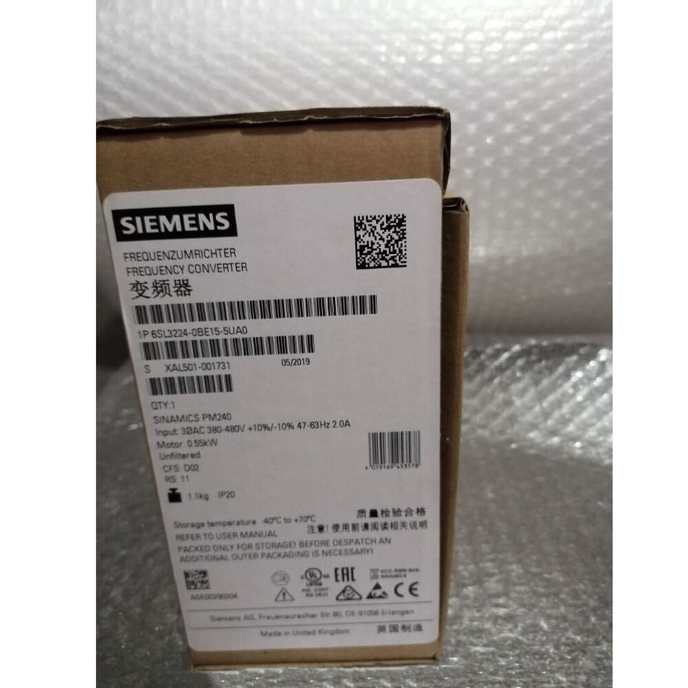 New Siemens 6SL3224-0BE15-5UA0 G120 PM 240 Power Module 6SL3 224-0BE15-5UA0