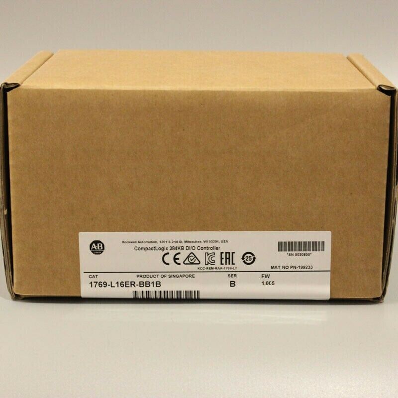 Factory Sealed Allen-Bradley 1769-L16ER-BB1B CompactLogix 384KB DI/O Controller DHL / UPS / FedEx