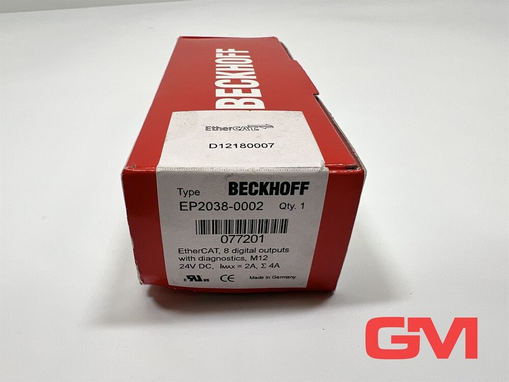 Beckhoff Ethercat Box EP2038-0002 8-Kanal-Digital-Ausgang 24V Dc 2A M12