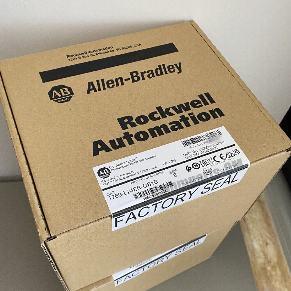 Allen-Bradley 1769-L24ER-QB1B /B CompactLogix 750KB DI/O Controller New DHL / UPS / FedEx