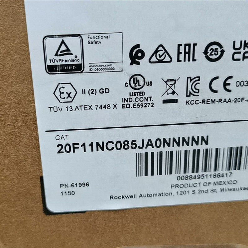 AB 20F11NC085JA0NNNNN PowerFlex 753 AC Drive Allen-Bradley 20F11NC085JA0NNNNN DHL / UPS / FedEx