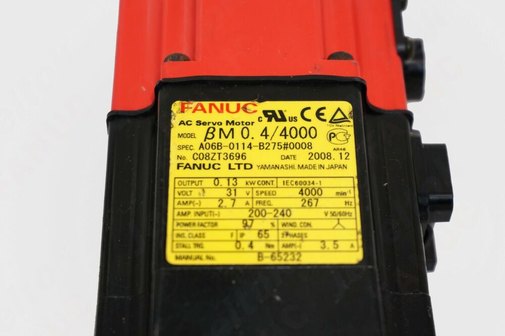 1PC USED FANUC AC SERVO MOTOR A06B-0114-B275#0008 A06B0114B2750008 FREE SHIPPINGDHL / UPS / FedEx