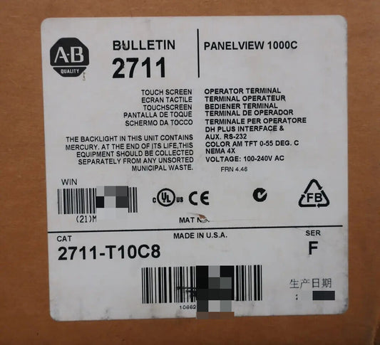 Allen-Bradley 2711T10C8 1000 COLOR TERMINAL 10.4-IN AB 2711-T10C8 Factory Sealed DHL / UPS / FedEx