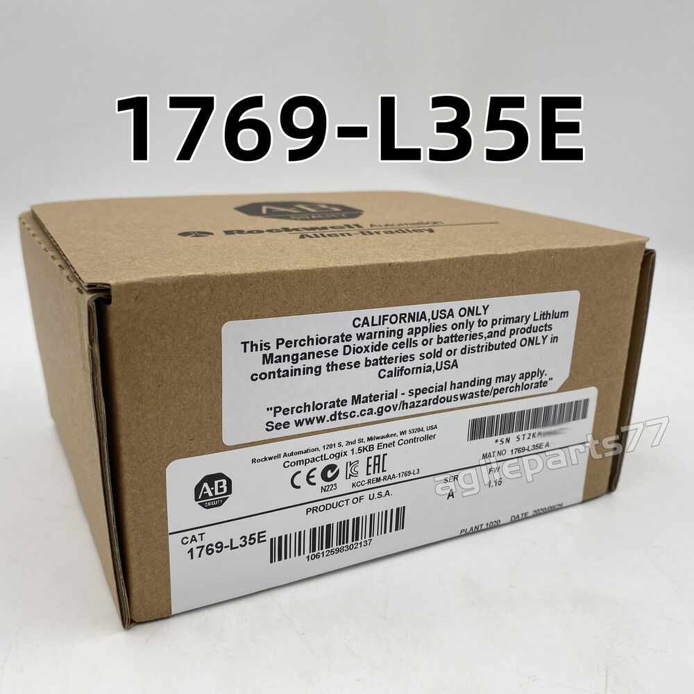 New Sealed AB 1769-L35E SER A CompactLogix 1.5 MB ENet Controller 1769L35E DHL / UPS / FedEx