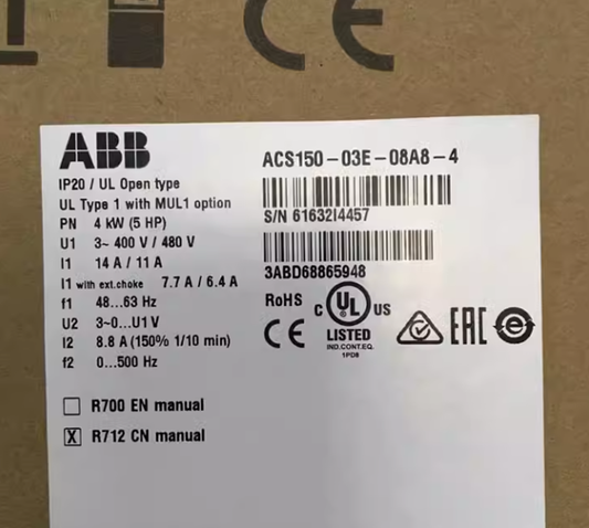 NEW ABB ACS150-03E-08A8-4 Inverter 380V 4KW DHL / UPS / FedEx