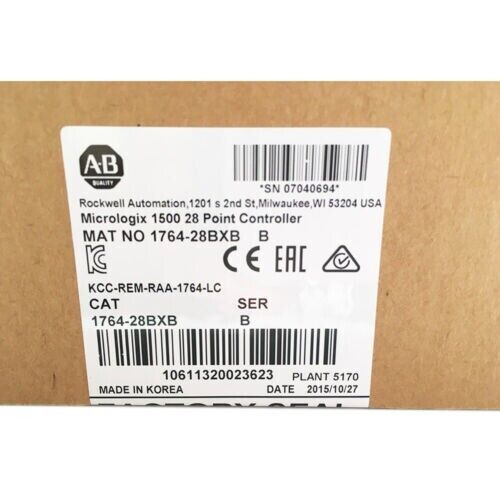 New AB 1764-28BXB SER B MicroLogix1500 28 Point Controller Allen Bradley DHL / UPS / FedEx