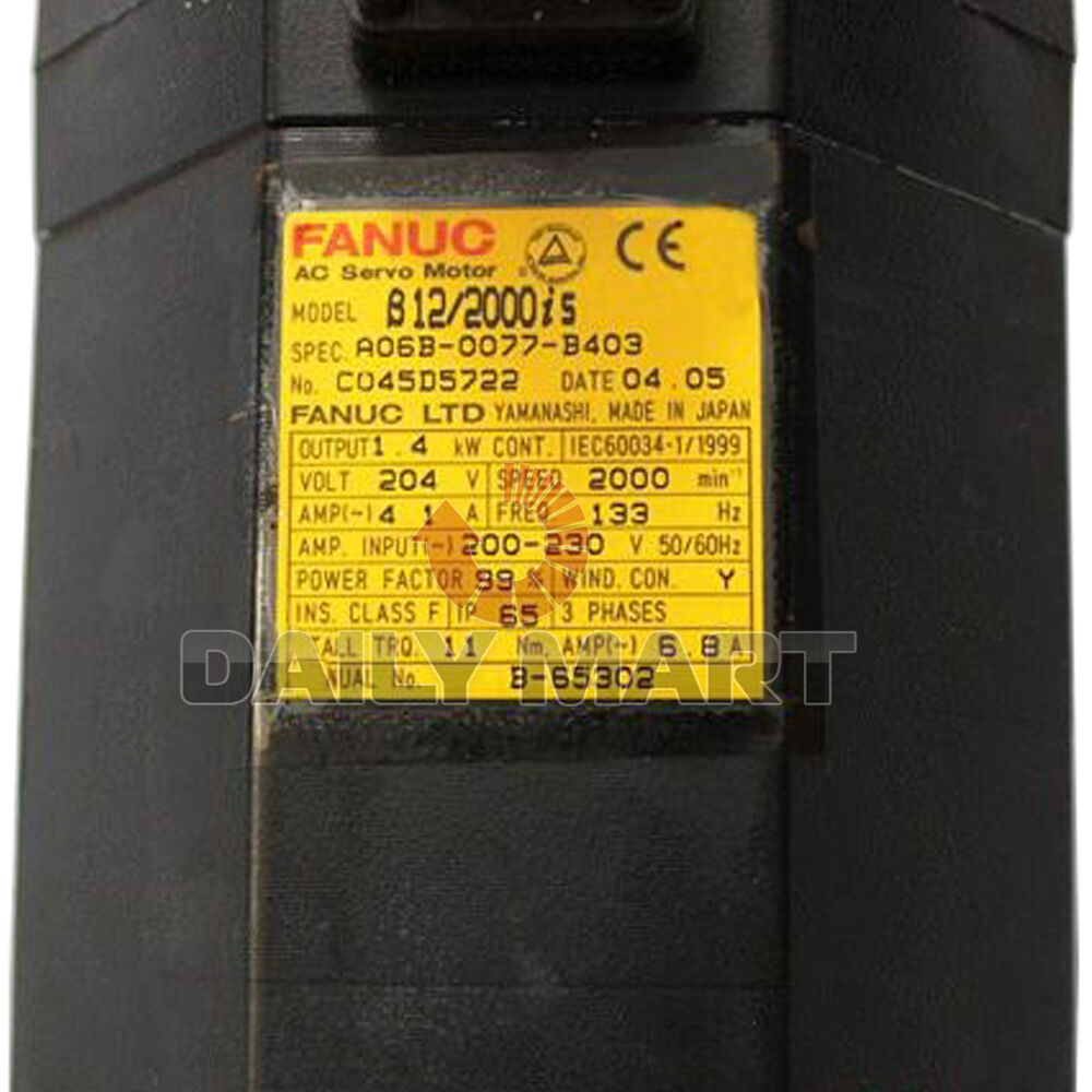 Used FANUC Servo Motor A06B-0077-B403