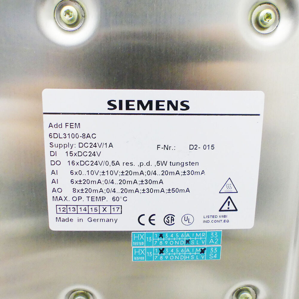 SIEMENS 6DL3100-8AC 6DL3 100-8AC ADDFEM Vers. 16 - Unused --  UPS /  Fedex / DHL