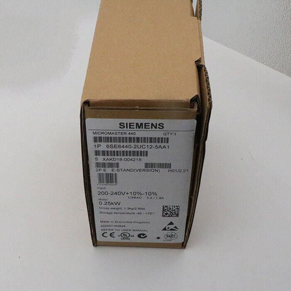 New Siemens MICROMASTER440 without filter 6SE6440-2UC12-5AA1 6SE6440-2UC12-5AA1