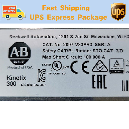 2097-V33PR3 Allen Bradley Kinetix 300 Servo Drive Expedited Shipping 2097V33PR3 DHL / UPS / FedEx