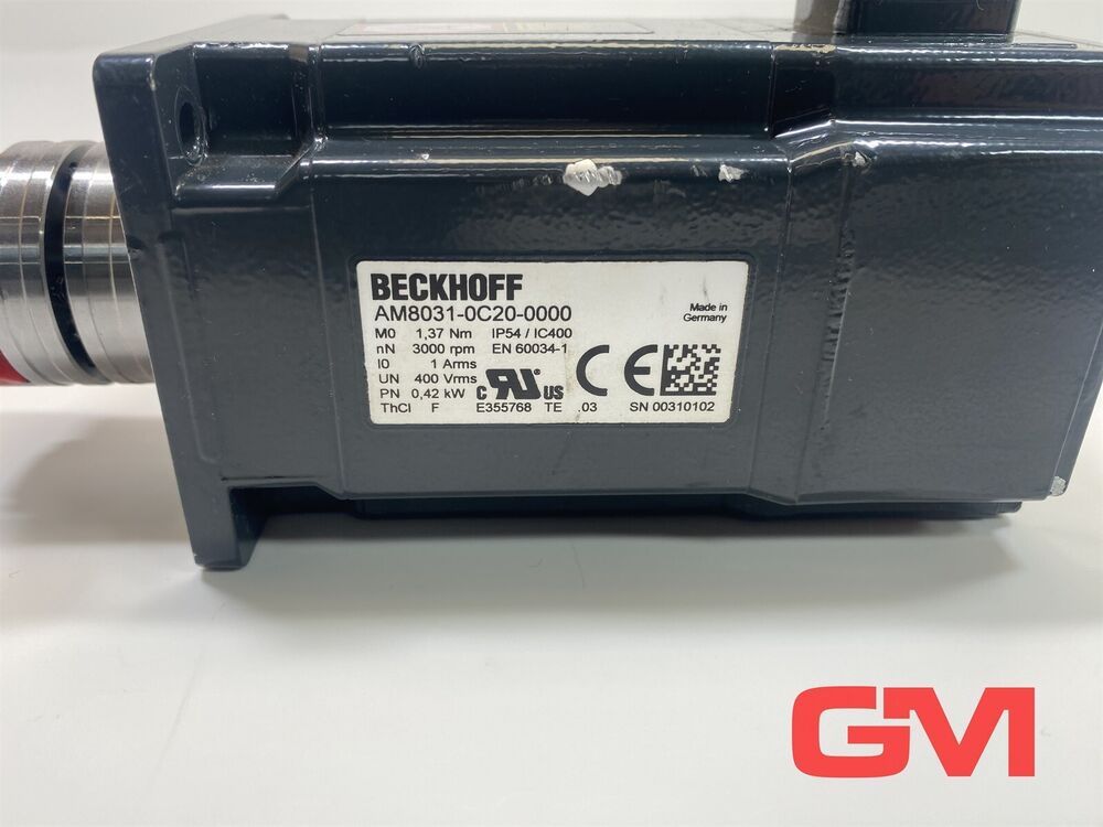 Beckhoff Servo Motor AM8031-0C20-0000 Servo Drive 0,42kW 1,37Nm 300rpm 400Vrms