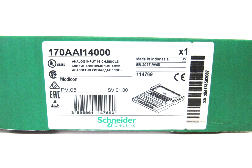 NEW SEALED SCHNEIDER ELECTRIC 170AAI14000 ANALOG INPUT MODULE UPS / DHL / Fedex