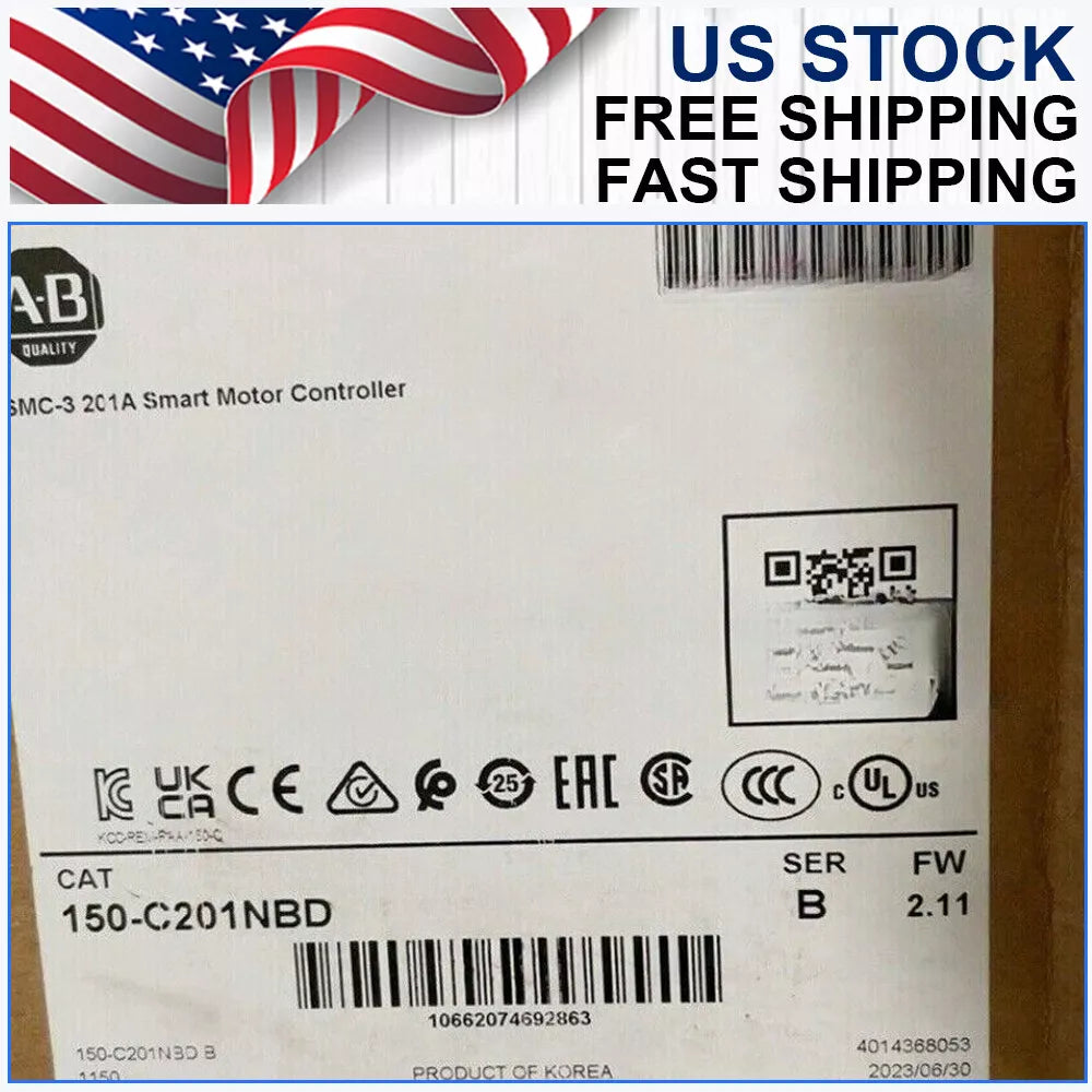 150-C201NBD Allen Bradley SMC-3 201A Smart Motor Controller Brand New 150C201NBD DHL / UPS / FedEx