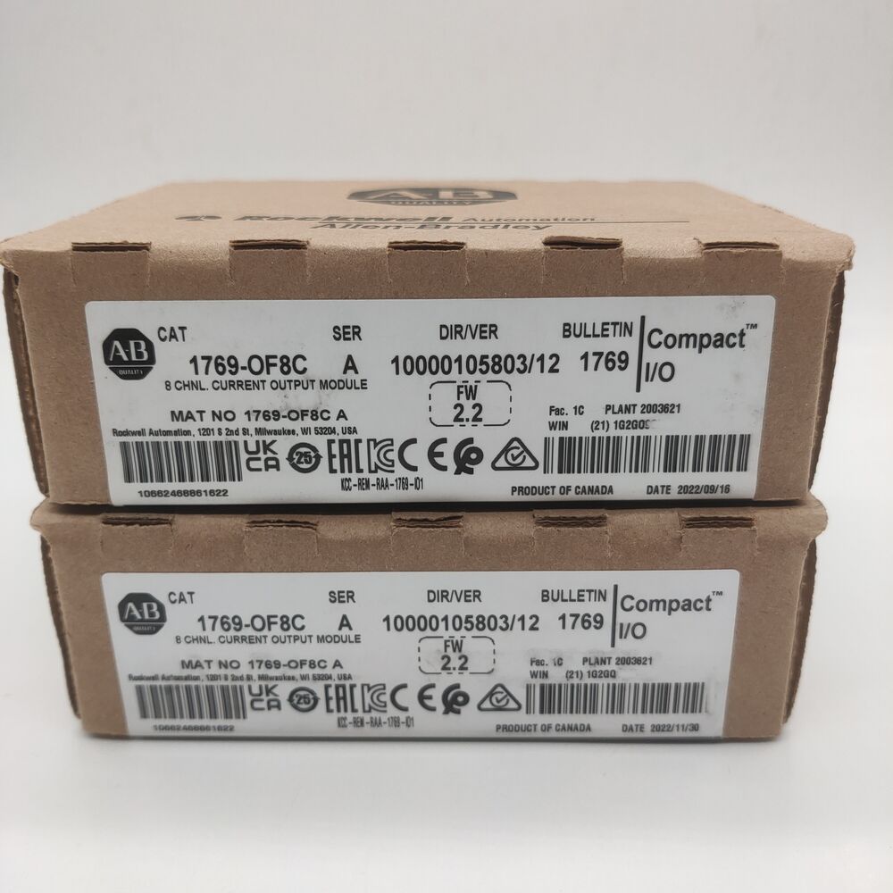 New Allen-Bradley 1769-OF8C Ser A CompactLogix 8 Pt Current Module Sealed DHL / UPS / FedEx