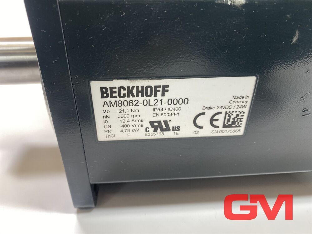 Beckhoff Standard-Servomotor AM8062-0L21 Servo Motor 21,1 NM 3000 U/Min 12,4 A