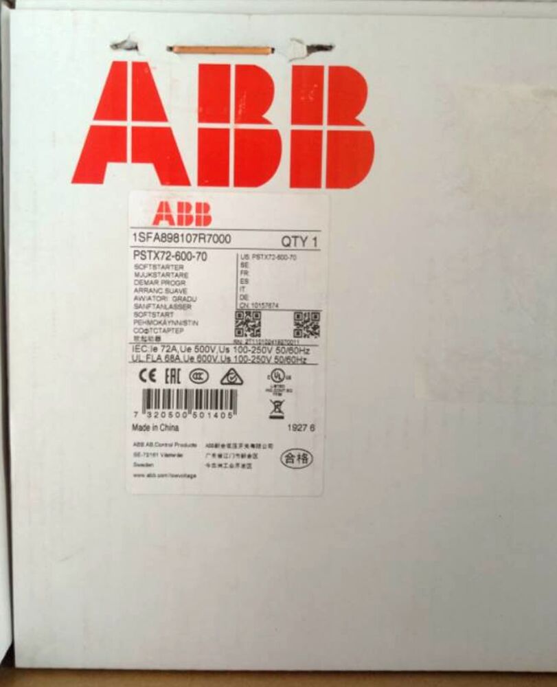 NEW ABB PSTX72-600-70 1SFA898107R7000 Soft Starter DHL / UPS / FedEx