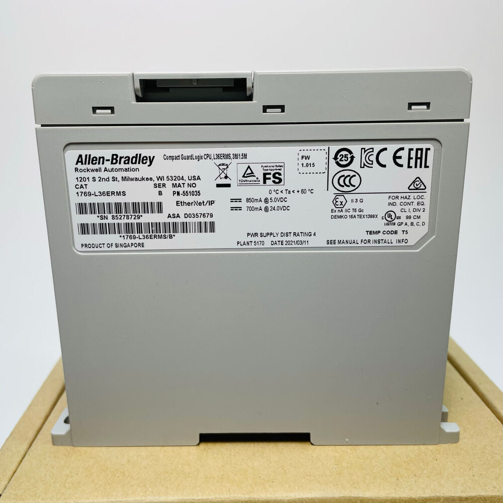 Allen Bradley 1769-L36ERMS AB 1769L36ERMS / A CompactLogix 3MB Motion New DHL / UPS / FedEx