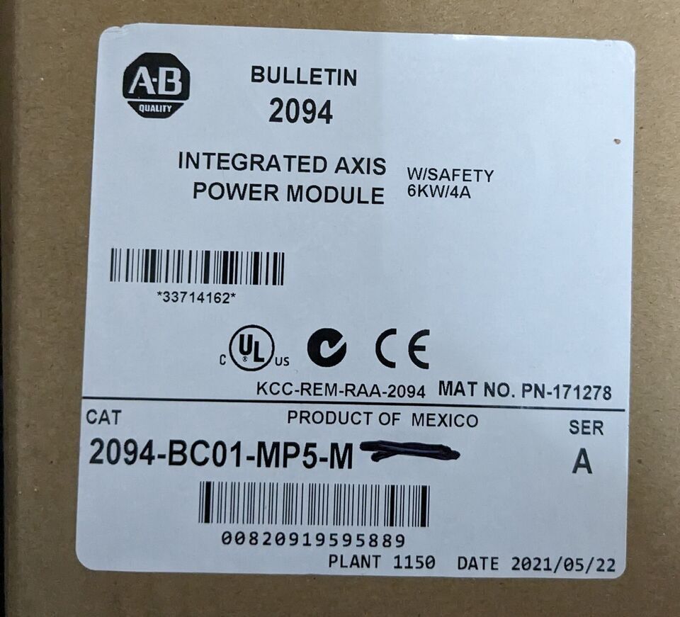 BRAND NEW 2094-BC01-MP5-M Allen Bradley Kinetix 6000 Integrated Axis FREE SHIP DHL / UPS / FedEx