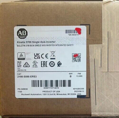 Allen Bradley 2198-S086-ERS3 Kinetix 5700 Inverter AB 2198S086ERS3 New Sealed Fedex or DHL