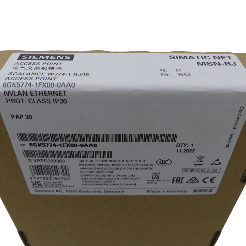 SIEMENS SCALANCE W774-1 RJ45 6GK5774-1FX00-0AA0 6GK57741FX000AA FS:04 -sealed--  UPS /  Fedex / DHL