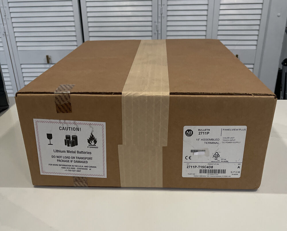 New Allen Bradley 2711P-T15C4D8 /A PanelView Plus 6 1500 Touch Color 15" DC 51 DHL / UPS / FedEx