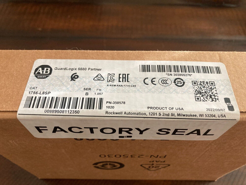 Allen Bradley 1756-L8SP AB 1756-L8SP Free Shipping New Factory Sealed Fedex or DHL