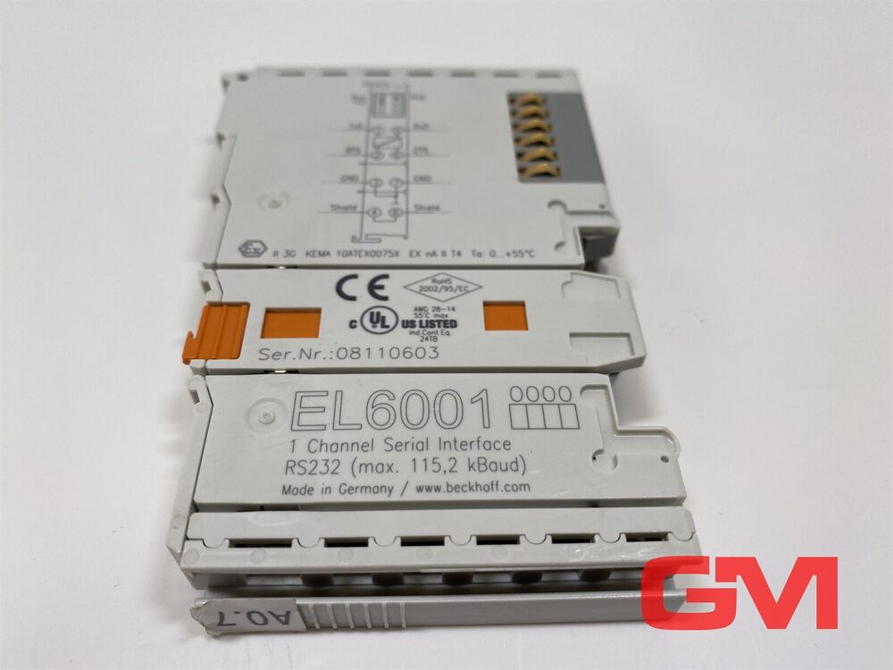 Beckhoff Communications Module EL6001 Ethercat 1 Port Interface Unit