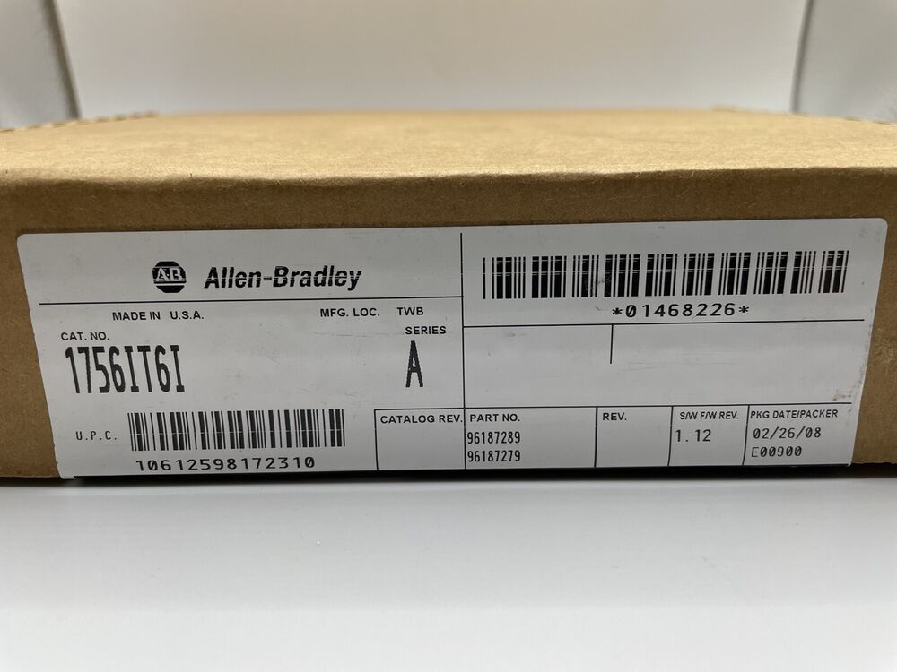 New Sealed Allen Bradley 1756-IT6I/ A ControlLogix 6 Point Analog Input Module DHL / UPS / FedEx