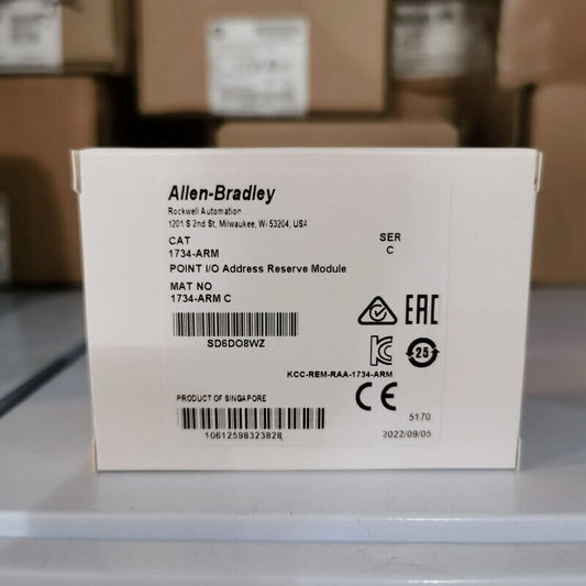 New Sealed Allen Bradley 1734-ARM /C POINT I/O Address Reserve Module 1734ARM US DHL / UPS / FedEx