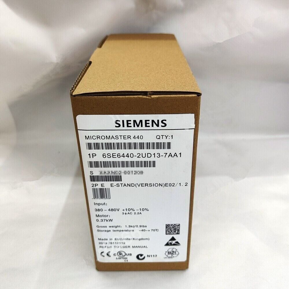 New Siemens 6SE6440-2UD13-7AA1 MICROMASTER440 without filter 6SE6 440-2UD13-7AA1