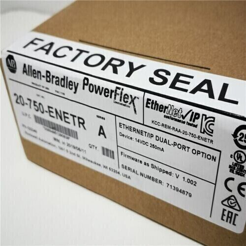 NEW Allen-Bradley 20-750-ENET2P Ethernet/IP Dual-port Option Device FREE SHIP US DHL / UPS / FedEx