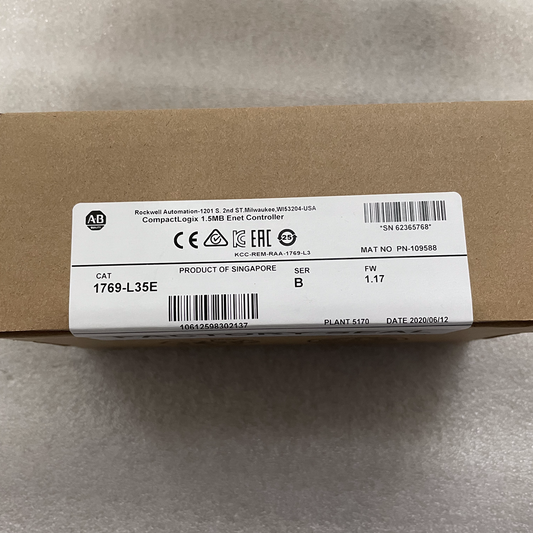 New Allen-Bradley 1769-L35E SER B CompactLogix 1.5 MB ENet Controller DHL / UPS / FedEx