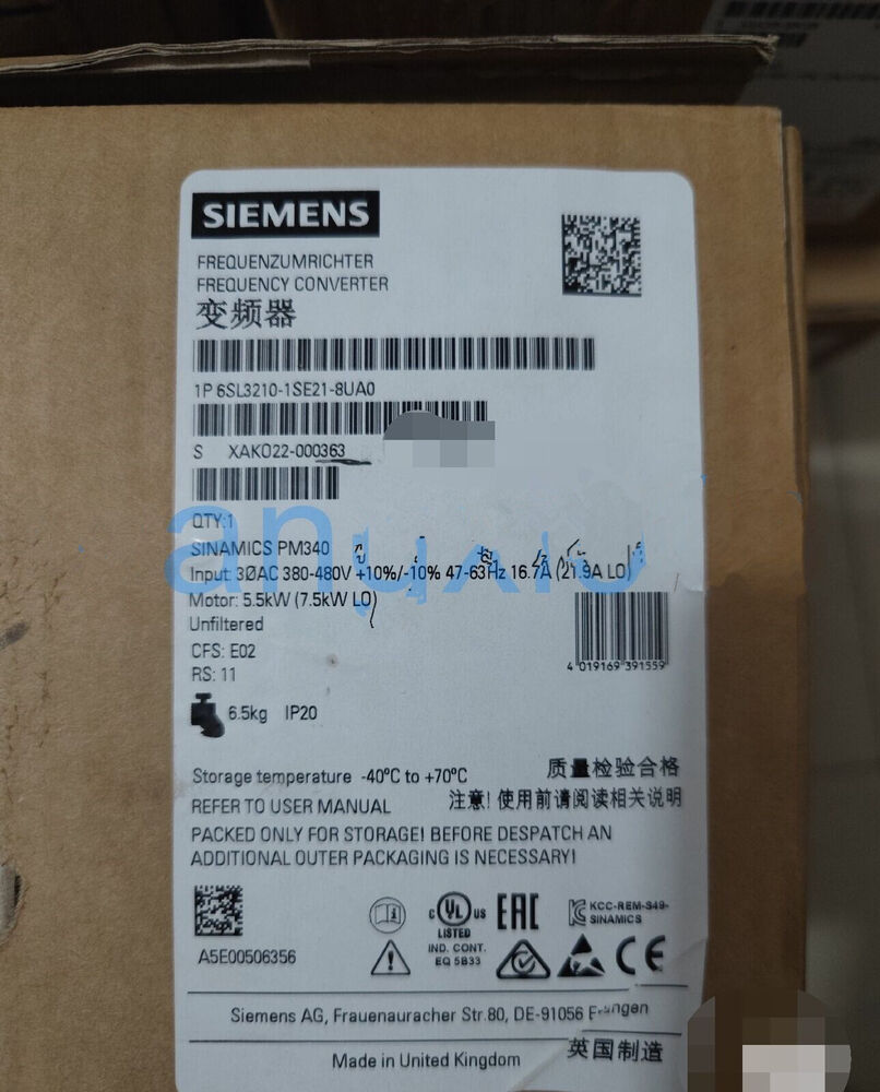 6SL3210-1SE21-8UA0 NEW SIEMENS SINAMICS S120 6SL3210-1SE21-8UA0 Power Module UPS / DHL / Fedex