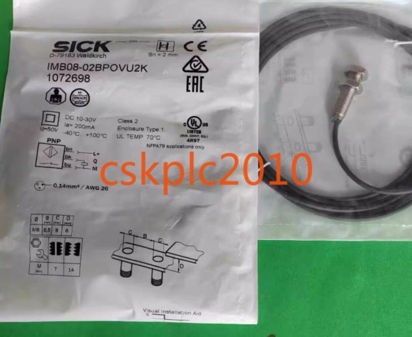 1PCS New original SICK photoelectric sensor IMB08-02BPOVU2K 1072698 in stock