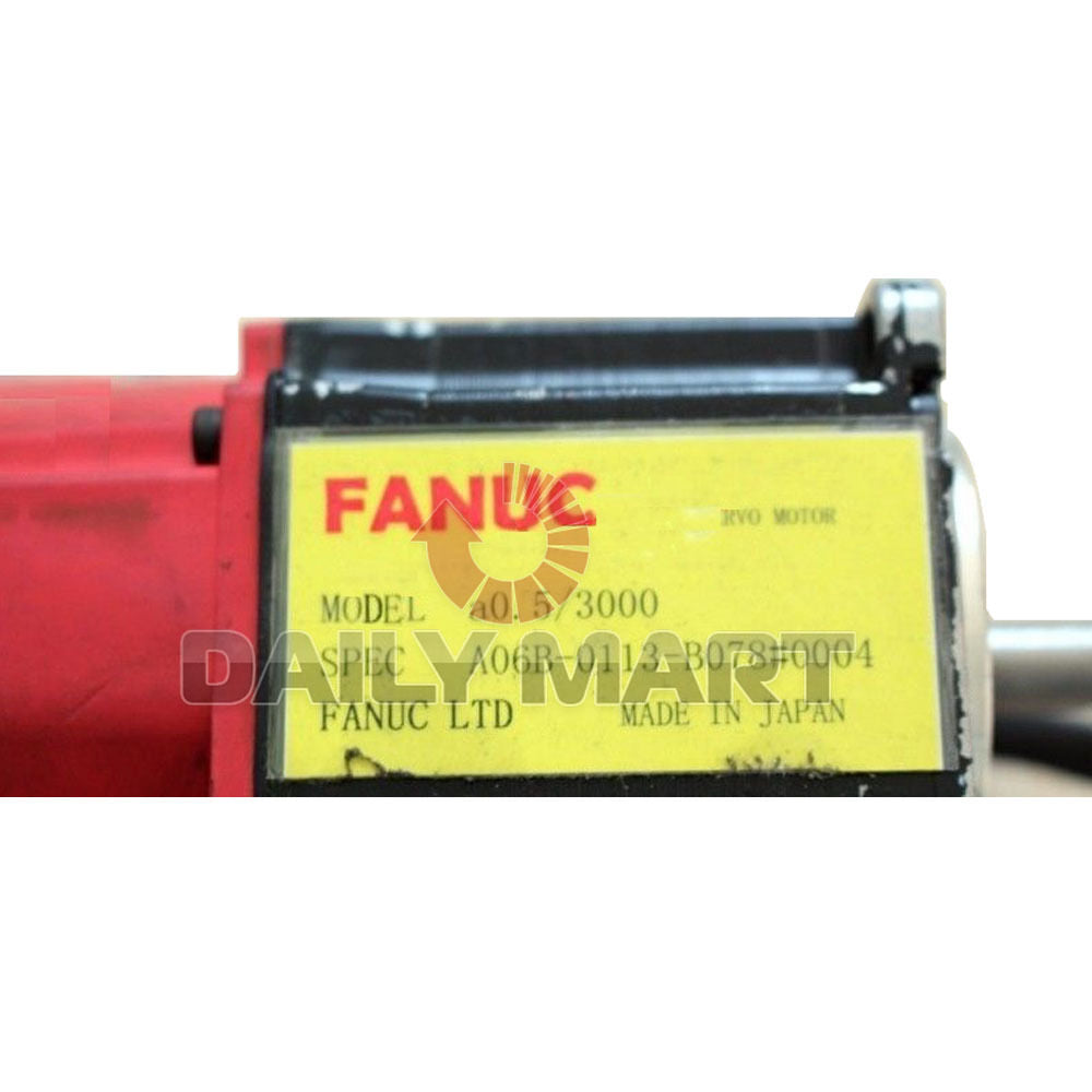 Used FANUC AC SERVO MOTOR A06B-0113-B078