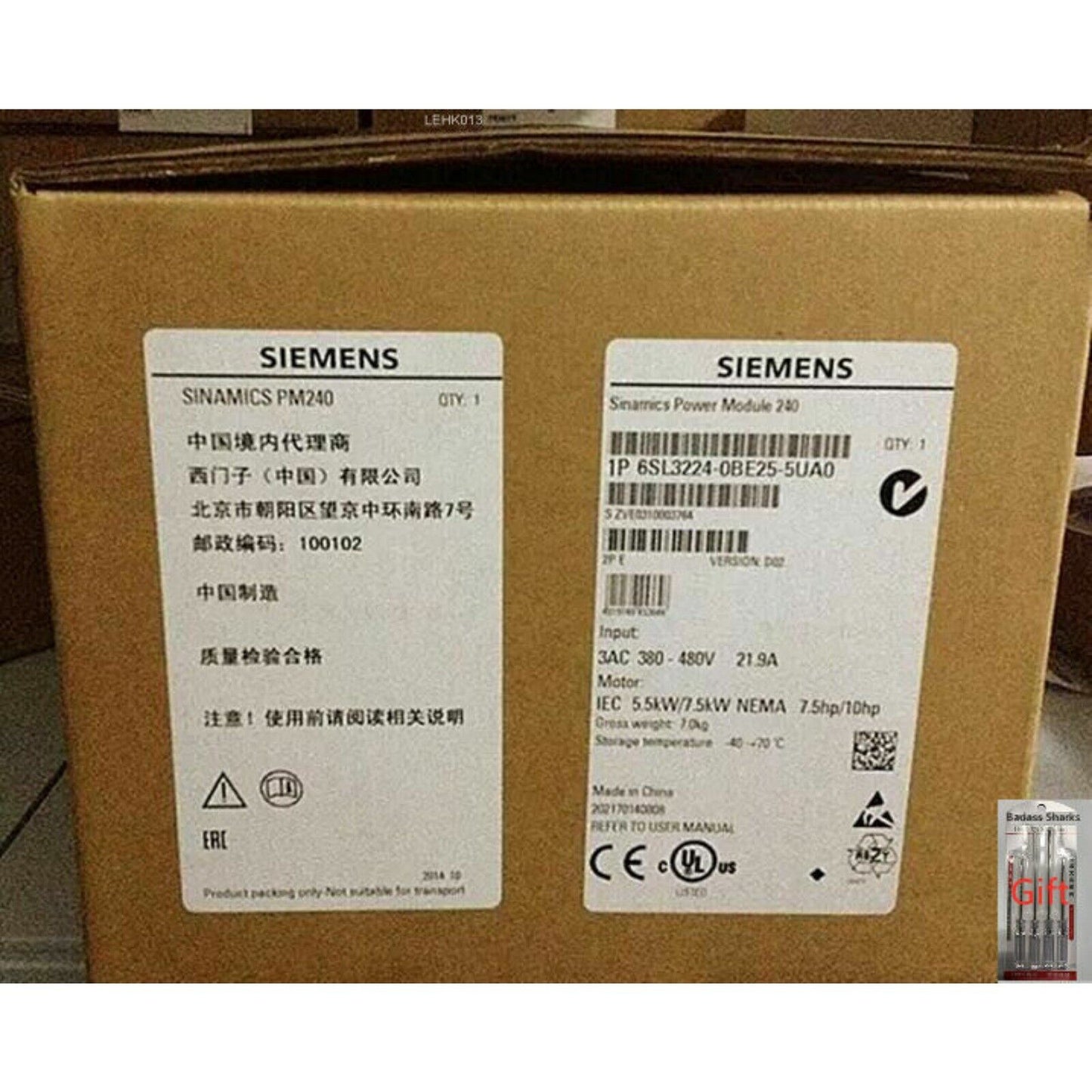 New Siemens 6SL3224-0BE25-5UA0 6SL32240BE255UA0 G120 PM 240 Power Module