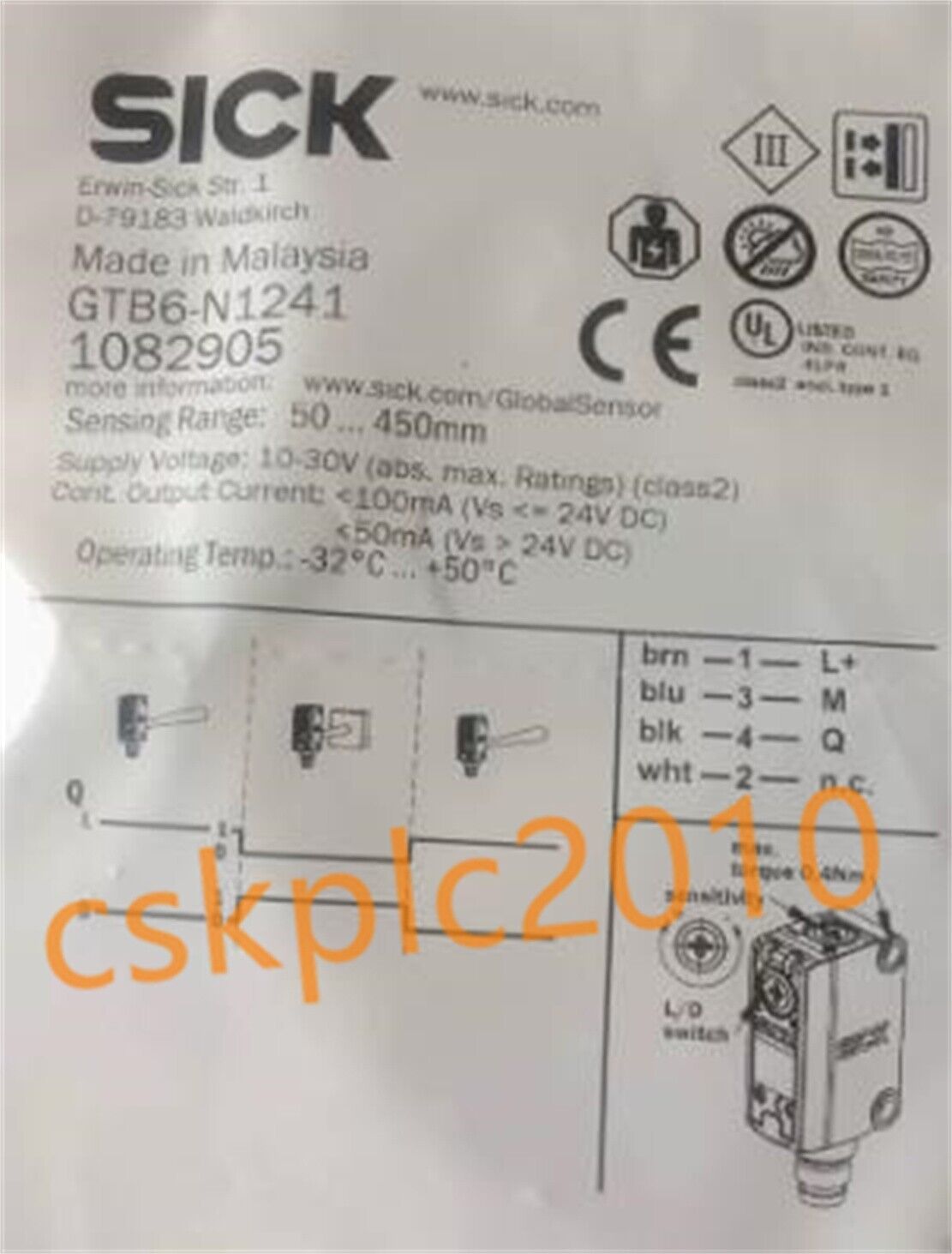 1 PCS NEW IN BOX SICK Photoelectric switch GTB6-N1241