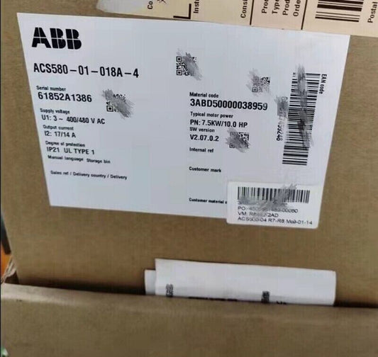 ACS580-01-018A-4 brand new ABB Frequency converters ，ACS58001018A4，fast shipping