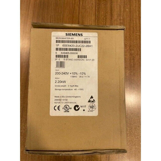 New Siemens 6SE6420-2UC22-2BA1 MICROMASTER420 without filter 6SE6 420-2UC22-2BA1