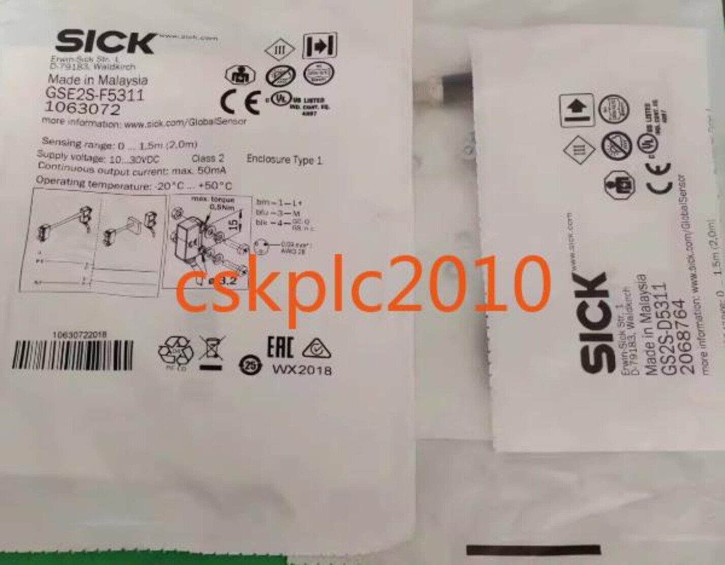 1PCS New original SICK photoelectric sensor GSE2S-F5311 1063072 in stock