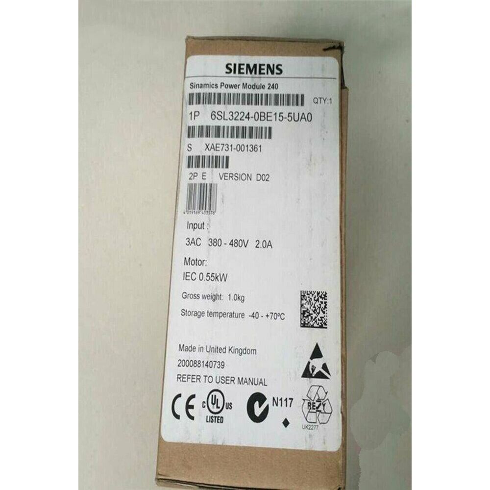 New Siemens G120 PM 240 Power Module 6SL3224-0BE15-5UA0 6SL3 224-0BE15-5UA0