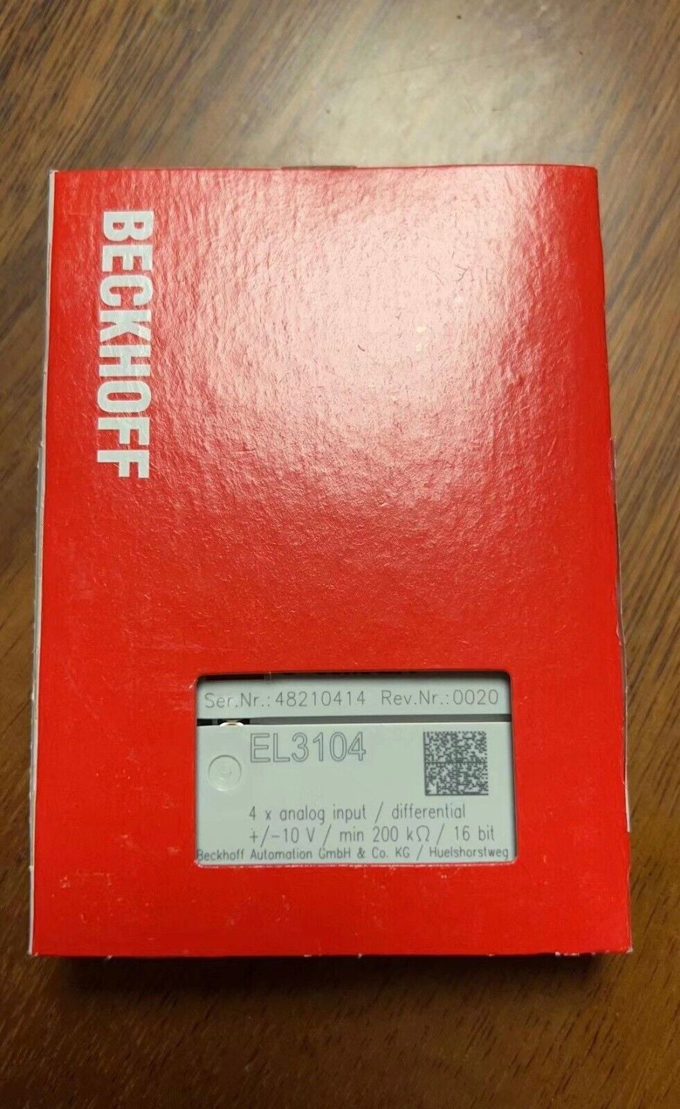 NEW BECKHOFF EL3104 PLC MODULE EL3104 EXPEDITED SHIPPING DHL / UPS / FedEx