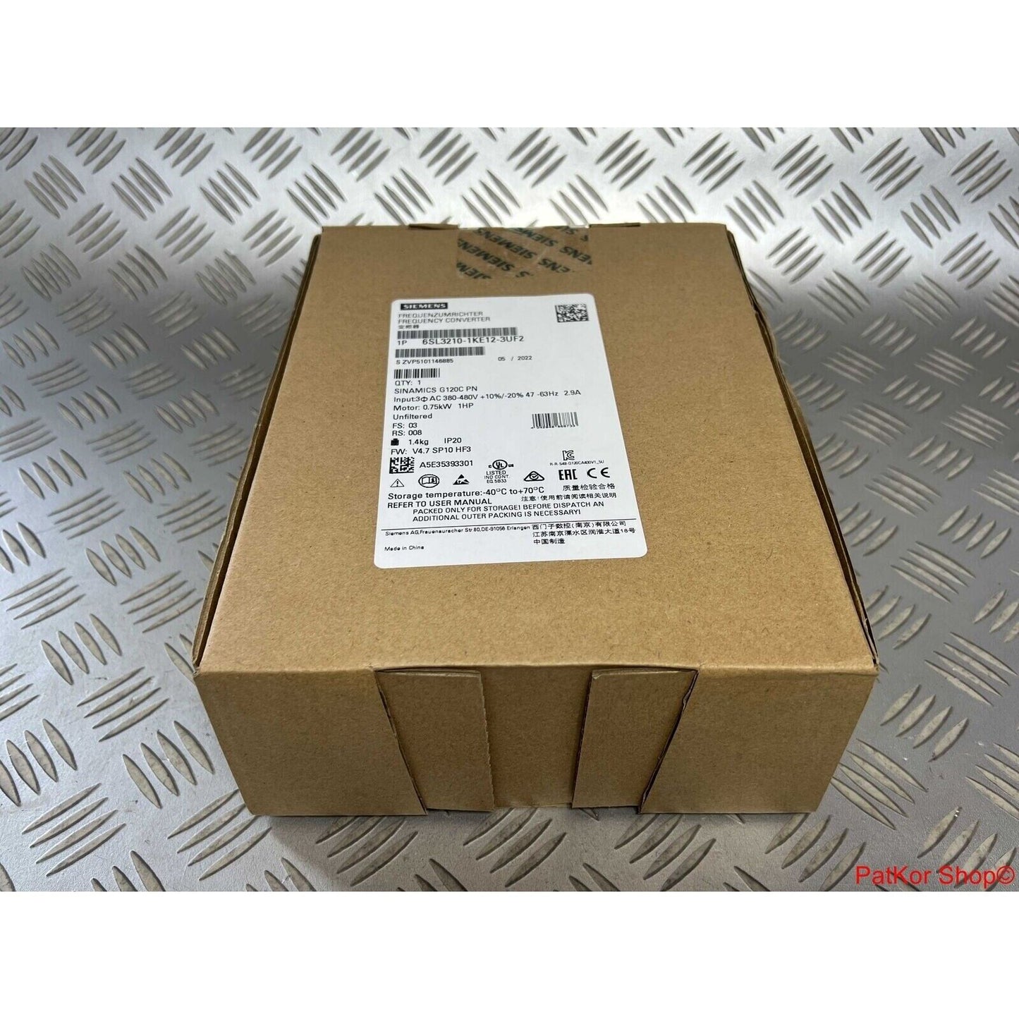 New Siemens 6SL3 210-1KE12-3UF2 G120C Compact Converters 6SL3210-1KE12-3UF2