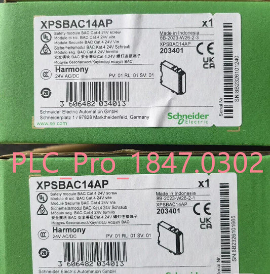 XPSBAC14AP 1PCS Brand New Schneider XPSBAC14AP safety relays Fast delivery