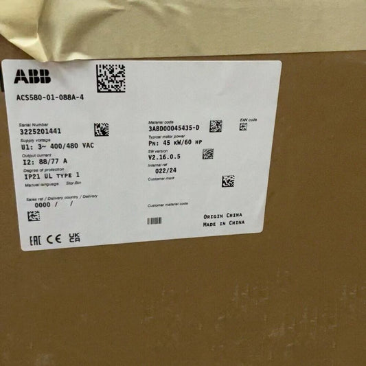 /1pc ABB ACS580-01-088A-4 frequency converter 45KW