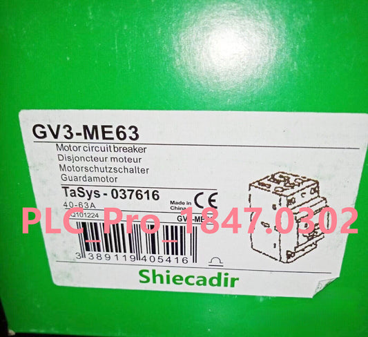 GV3ME63 1PCS Brand New Schneider GV3-ME63 40-63A Fast delivery