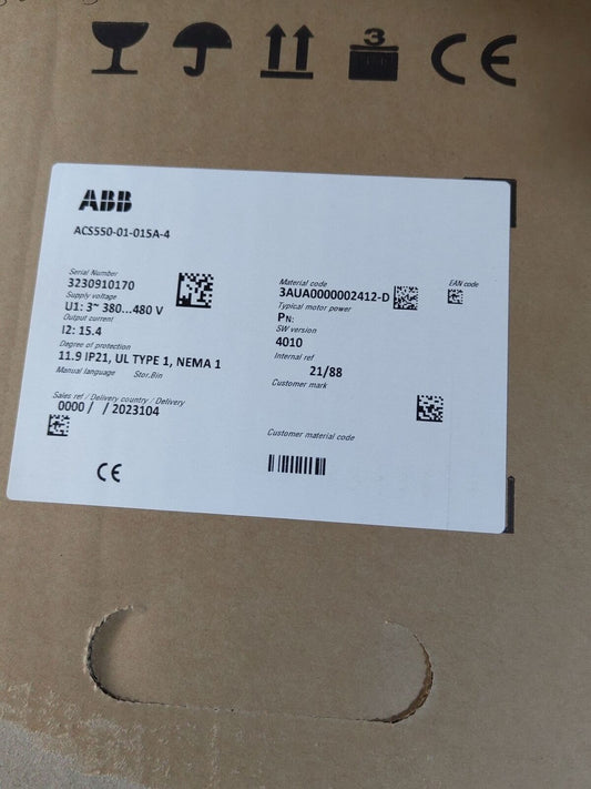 1PC New ABB Inverter ACS550-01-015A-4 Frequency converter