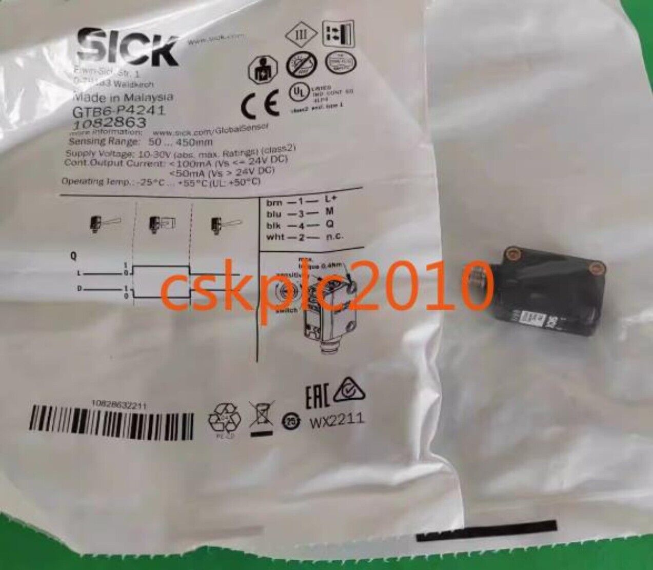 1PCS New original SICK photoelectric sensor 1082863 GTB6-P4241 in stock