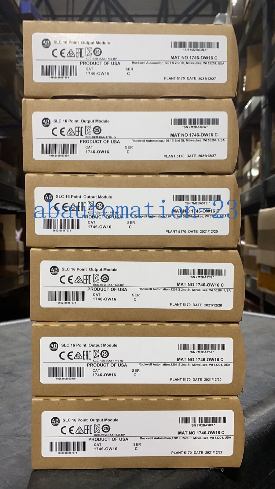 2022 New AB 1746-OW16 SLC500 Ser C Output Module 1746OW16 NEW Factory Sealed NJ DHL / UPS / FedEx