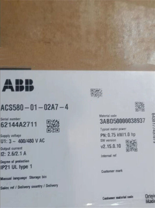 1PC New ABB ACS580-01-02A7-4 Inverter Expedited Shipping